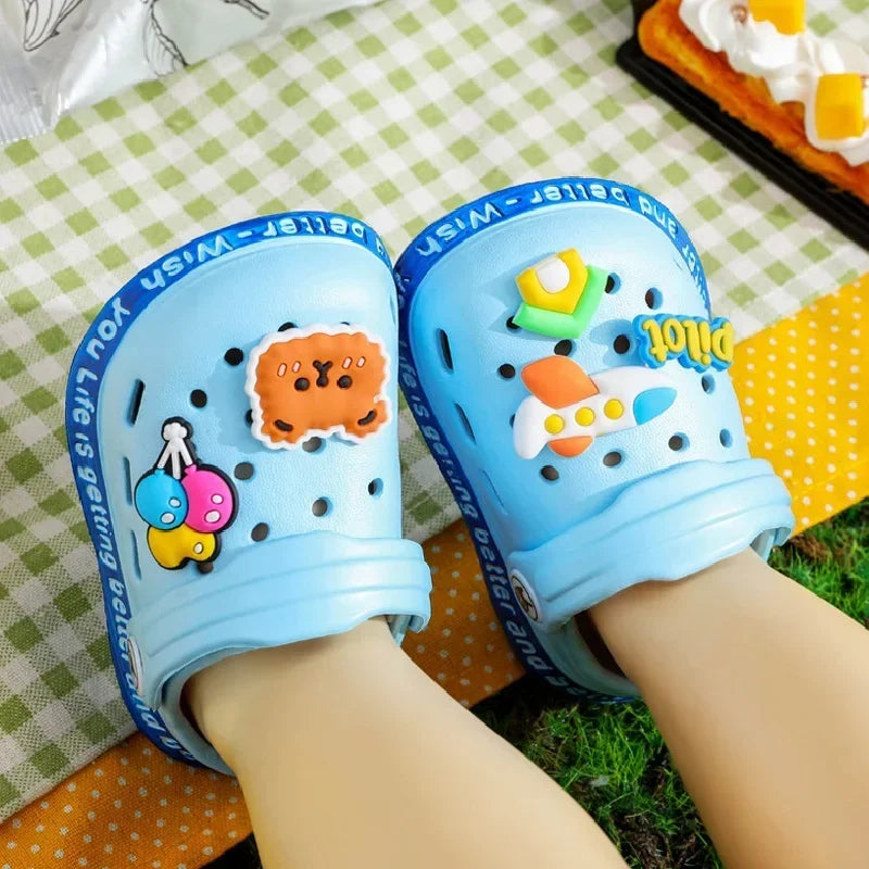 Kids' Summer Sandals: Soft Anti-Skid Cartoon Beach Shoes for Boys & Girls