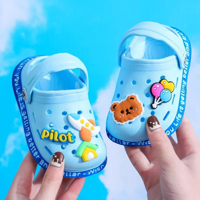 Kids' Summer Sandals: Soft Anti-Skid Cartoon Beach Shoes for Boys & Girls