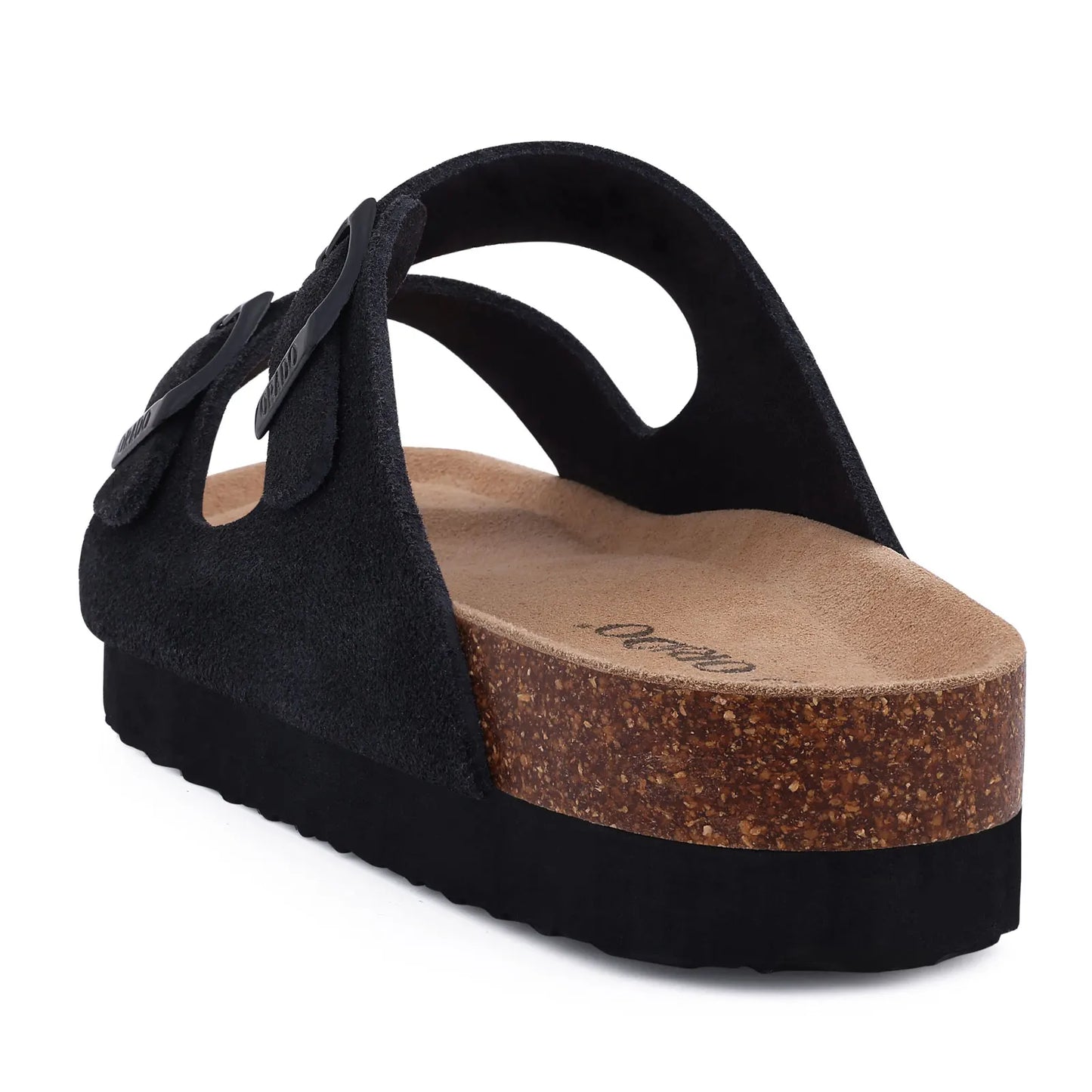 Smile PoP Women's Cork Clogs – Suede Slip-On Slippers for Indoor & Outdoor Comfort, Non-Slip Design