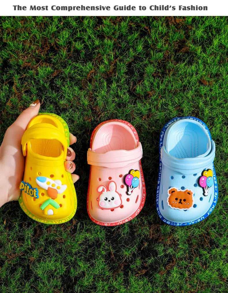 Kids' Summer Sandals: Soft Anti-Skid Cartoon Beach Shoes for Boys & Girls