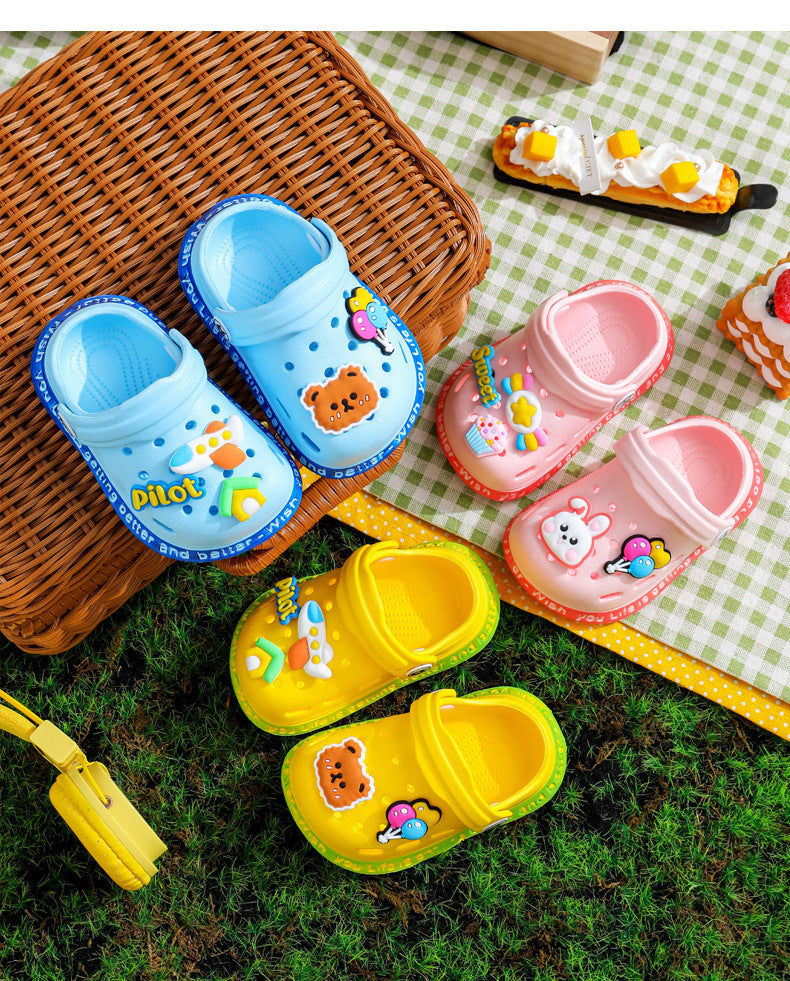 Kids' Summer Sandals: Soft Anti-Skid Cartoon Beach Shoes for Boys & Girls