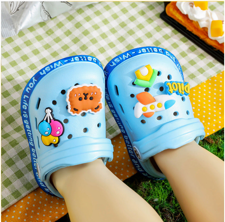 Kids' Summer Sandals: Soft Anti-Skid Cartoon Beach Shoes for Boys & Girls