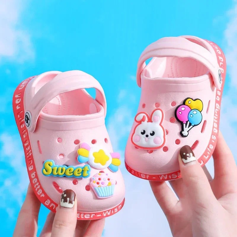 Kids' Summer Sandals: Soft Anti-Skid Cartoon Beach Shoes for Boys & Girls