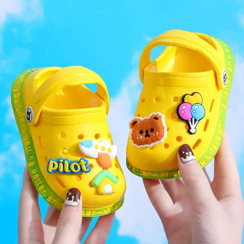 Kids' Summer Sandals: Soft Anti-Skid Cartoon Beach Shoes for Boys & Girls