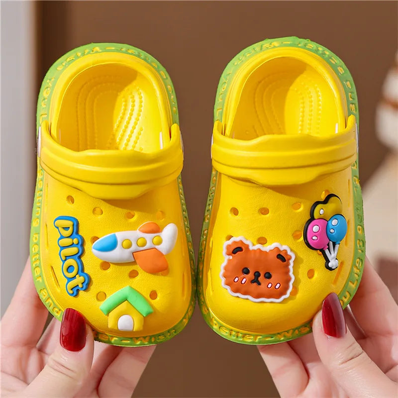 Kids' Summer Sandals: Soft Anti-Skid Cartoon Beach Shoes for Boys & Girls