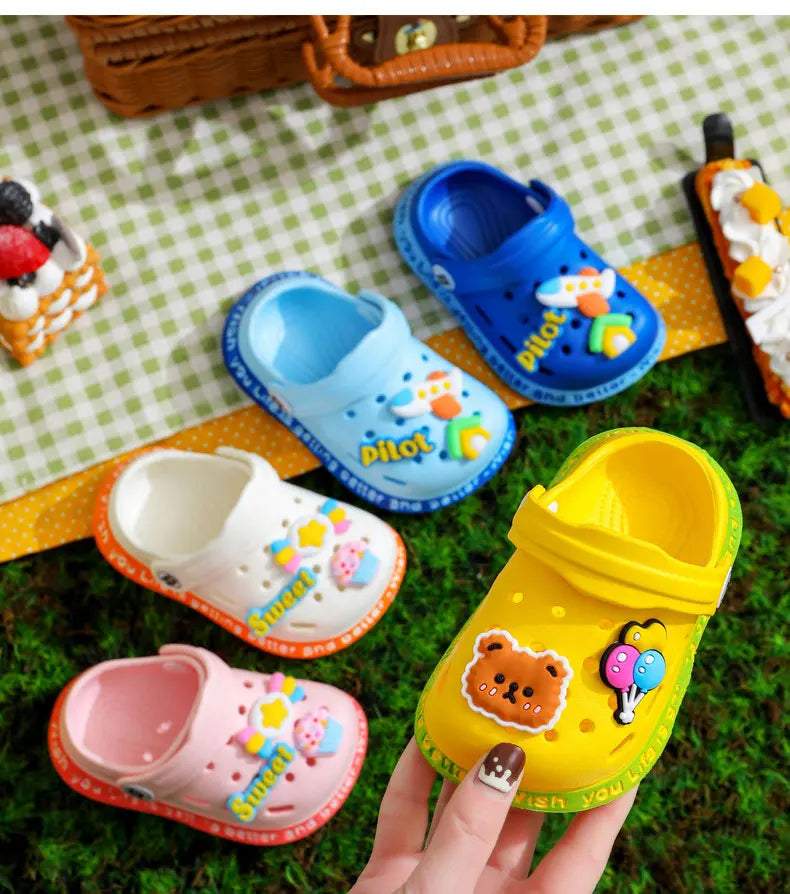 Kids' Summer Sandals: Soft Anti-Skid Cartoon Beach Shoes for Boys & Girls