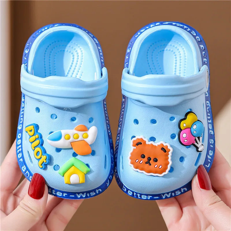 Kids' Summer Sandals: Soft Anti-Skid Cartoon Beach Shoes for Boys & Girls