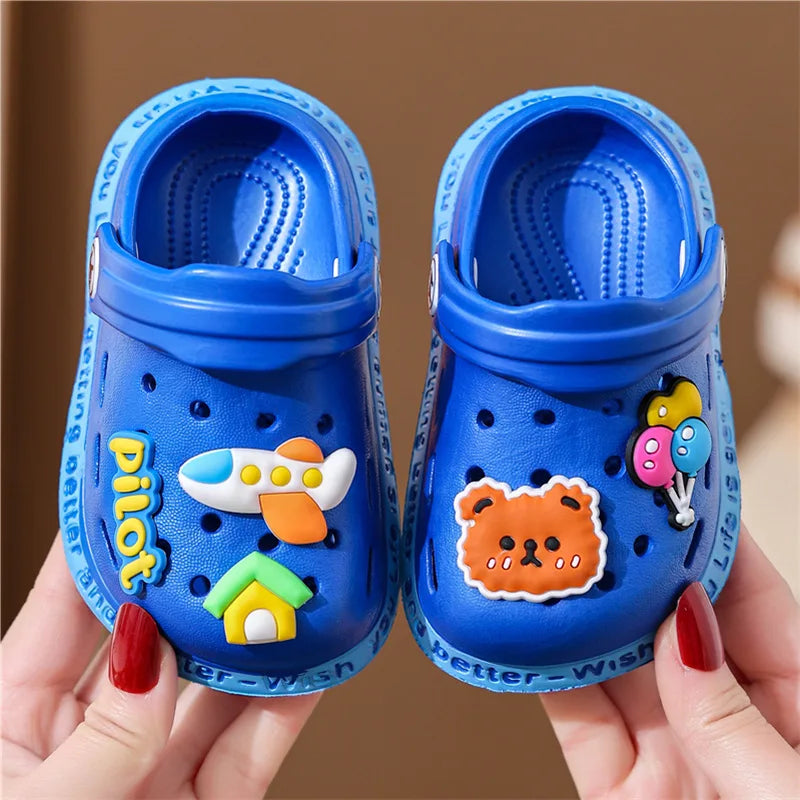 Kids' Summer Sandals: Soft Anti-Skid Cartoon Beach Shoes for Boys & Girls