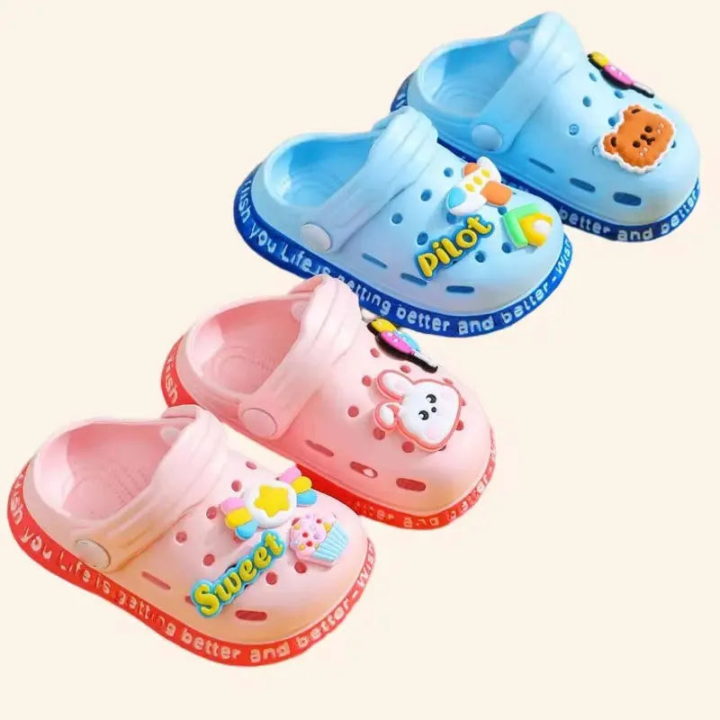 Kids' Summer Sandals: Soft Anti-Skid Cartoon Beach Shoes for Boys & Girls